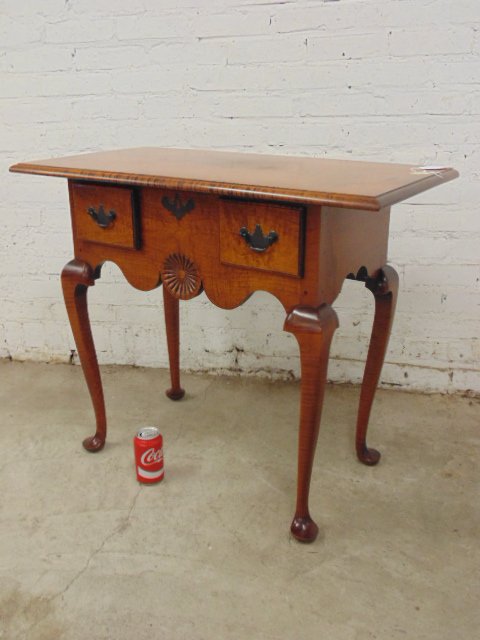 Chippendale style 2 drawer side table, David Le Fort (1 of 6)