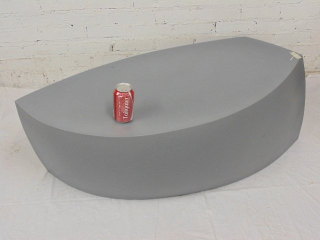 Frank Gehry grey plastic bench, by Heller (1 of 6)