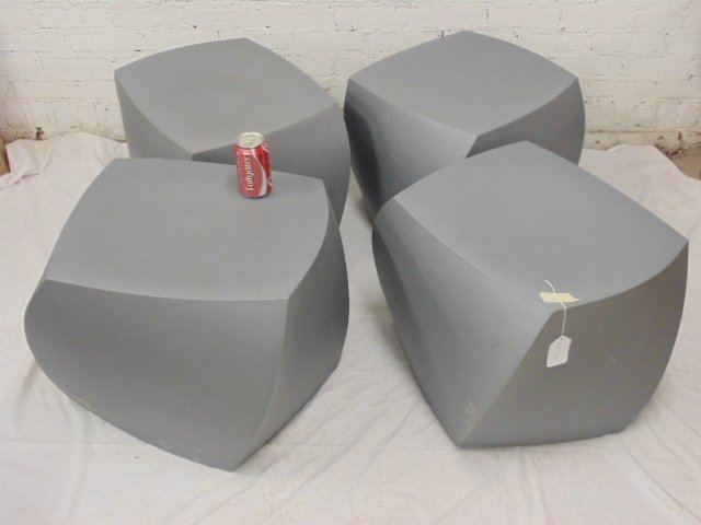 Set 4 Frank Gehry left twist cube stools (1 of 6)