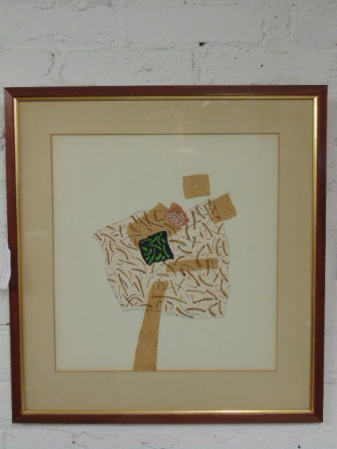 Watercolor, mixed med., abstract, signed (Bruno) Munari (1 of 6)