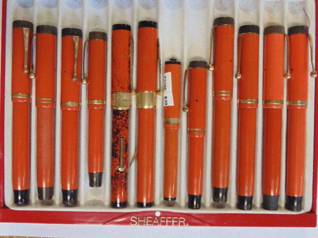 Lot of 12 vintage fountain pens, Parker (Duofold), (1 of 7)