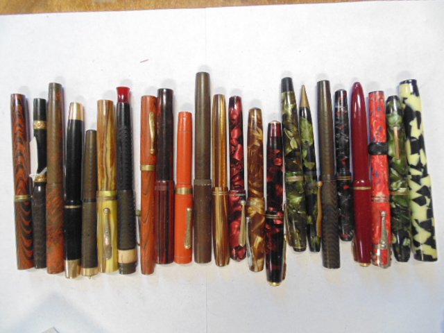 Lot of 23 early fountain pens, Waterman etc. (1 of 10)