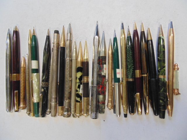 Lot of 26 mechanical pencils, pen,  Parker, Cross, (1 of 6)