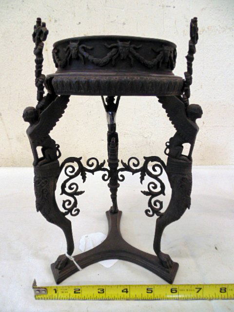 19th c. Grand Tour Pompeian style bronze brazier on (1 of 10)