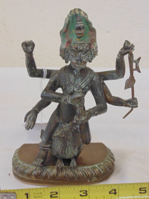Indian or Thai bronze deity (1 of 7)