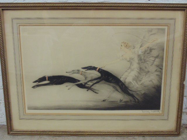 Louis Icart's, Speed Glamorous Blonde with Greyhounds (1 of 8)