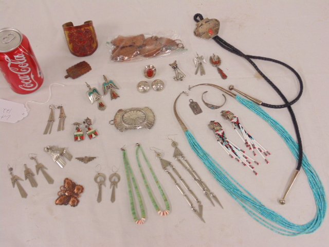 Large lot of copper, silver, and turquoise Native (1 of 10)