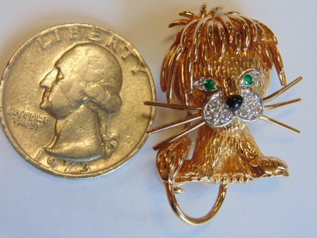 Van Cleef & Arpels VCA 1960's textured 18k gold Lion (1 of 9)