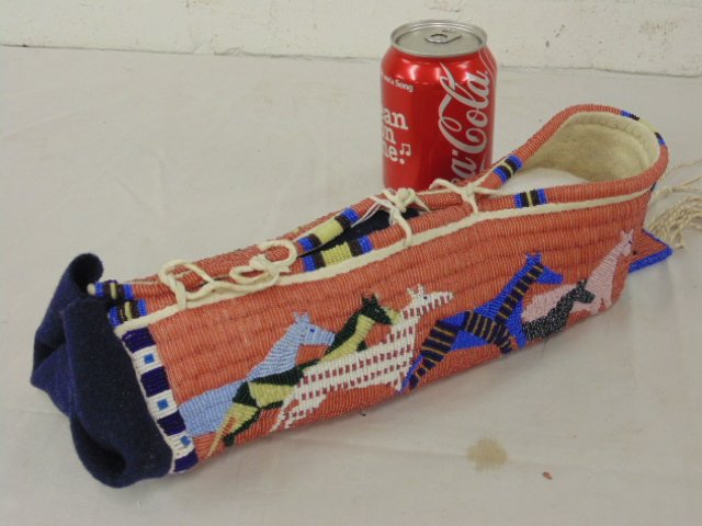 American Native Indian fully beaded toy cradle board (1 of 8)