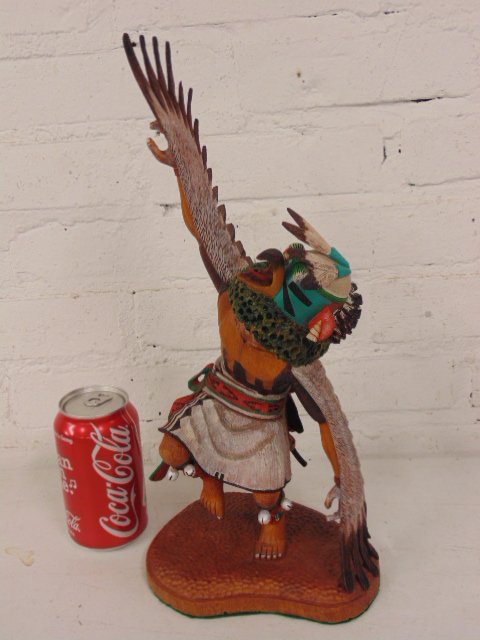 Kachina figure, Hopi dancer, signed LomahquaHu (1 of 8)