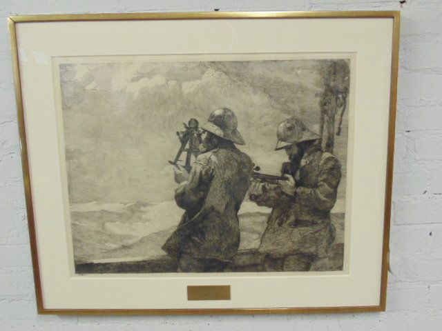 Etching, "Eight Bells", by Winslow Homer (1 of 6)