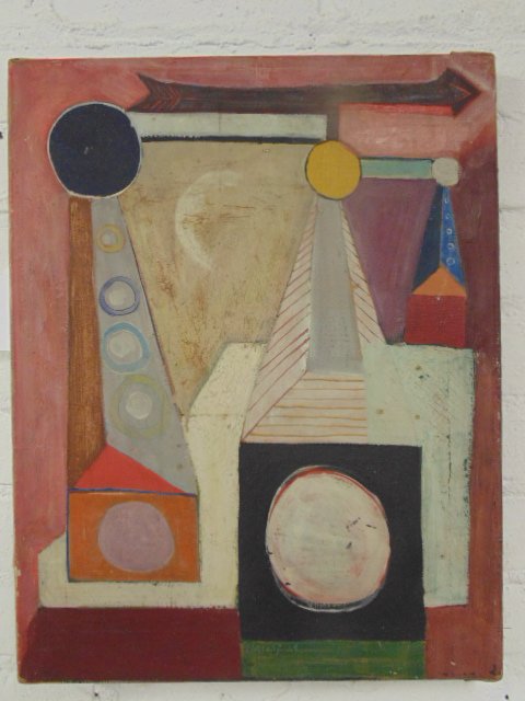 Painting, "Weather Machines",  Hanahiah Harari 1939 (1 of 7)