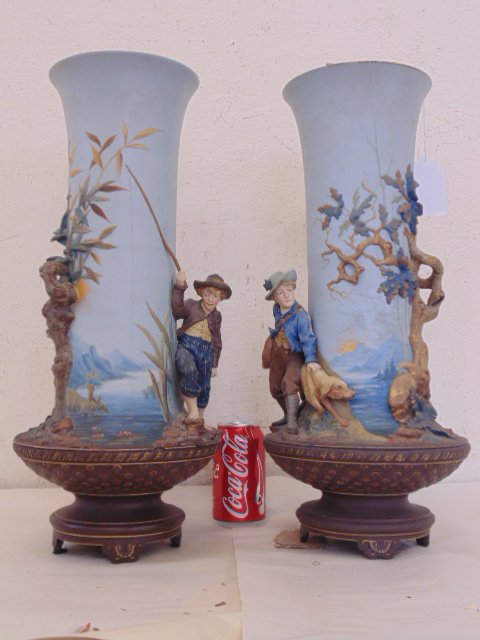 Pair large Mettlach vases (1 of 10)