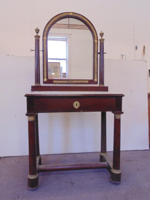 Empire marble top dressing table with mirror (1 of 10)