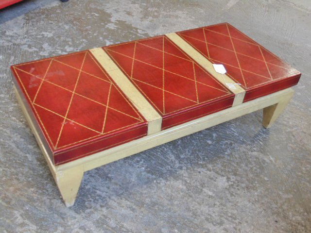 Tommi Parzinger leather top coffee table (1 of 9)