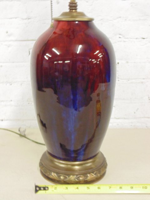 Flambe sang de Boeuf, Oxblood table lamp (1 of 7)