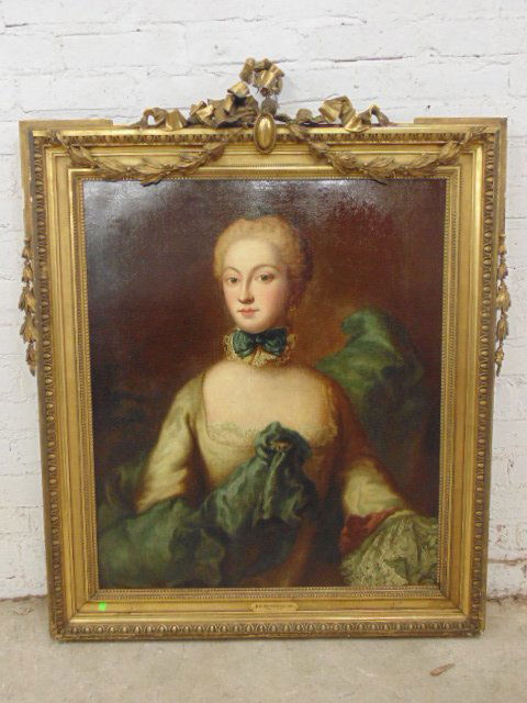 Painting, portrait of a lady, Jean Baptiste van Loo (1 of 6)