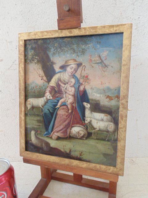 Oil on copper, Ave Maria, mother & child (1 of 8)