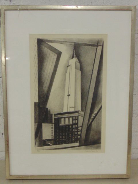 Lithograph, "Empire State Building",  Ernest Fiene (1 of 8)