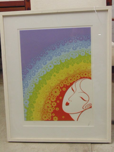 Serigraph, "Rainbow in Blossoms", signed Erte (1 of 7)