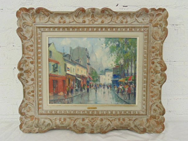 Painting, "Place du Tertre", Jean Salabet 1952 (1 of 8)