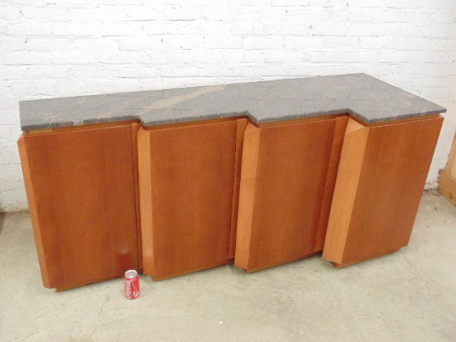 1970's stone top custom build 4 door cabinet. (1 of 10)