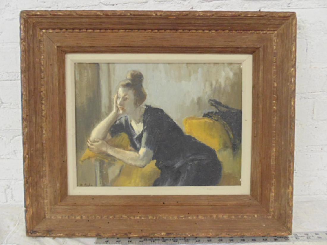 Painting, portrait of a lady, signed Susan Kahn (1 of 7)