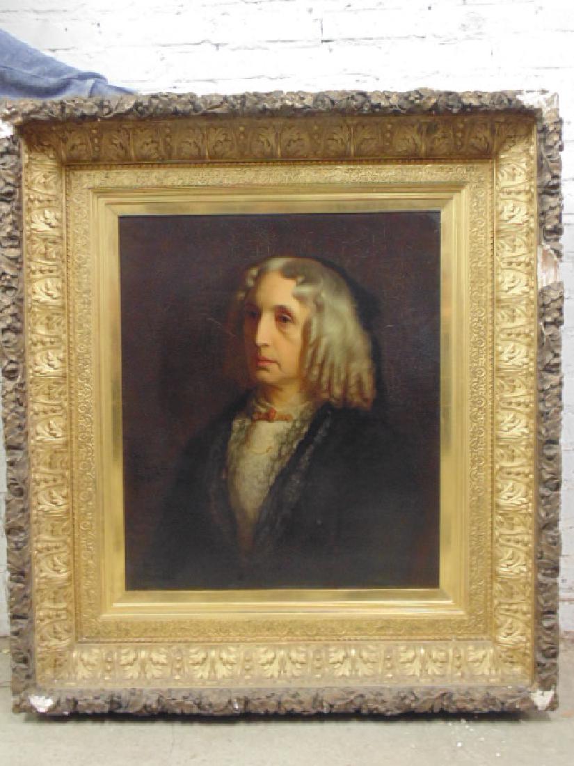 Painting, portrait woman, Oliver Ingraham Lay, 1882 (1 of 7)