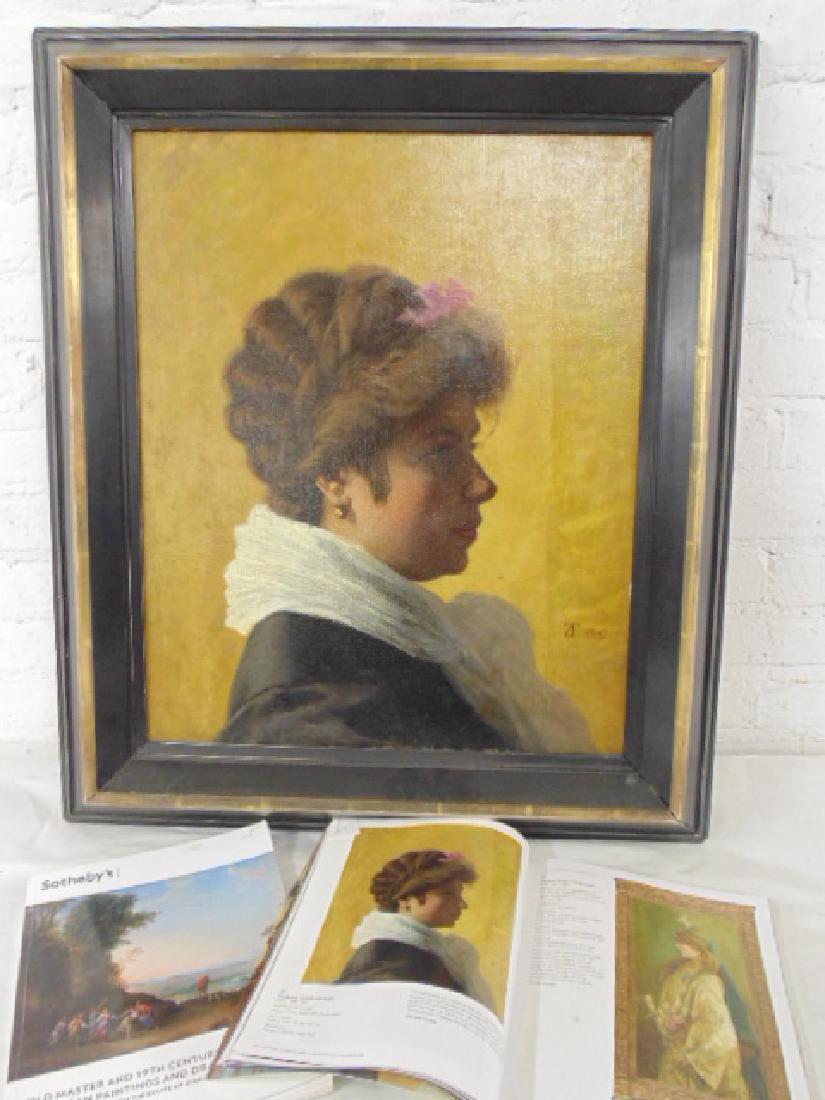 Painting, "Portrait Lady", Federico Zandomeneghi (1 of 10)