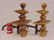 Pair gilt bronze andirons after Giacometti