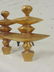 Pair gilt bronze andirons after Giacometti - 3