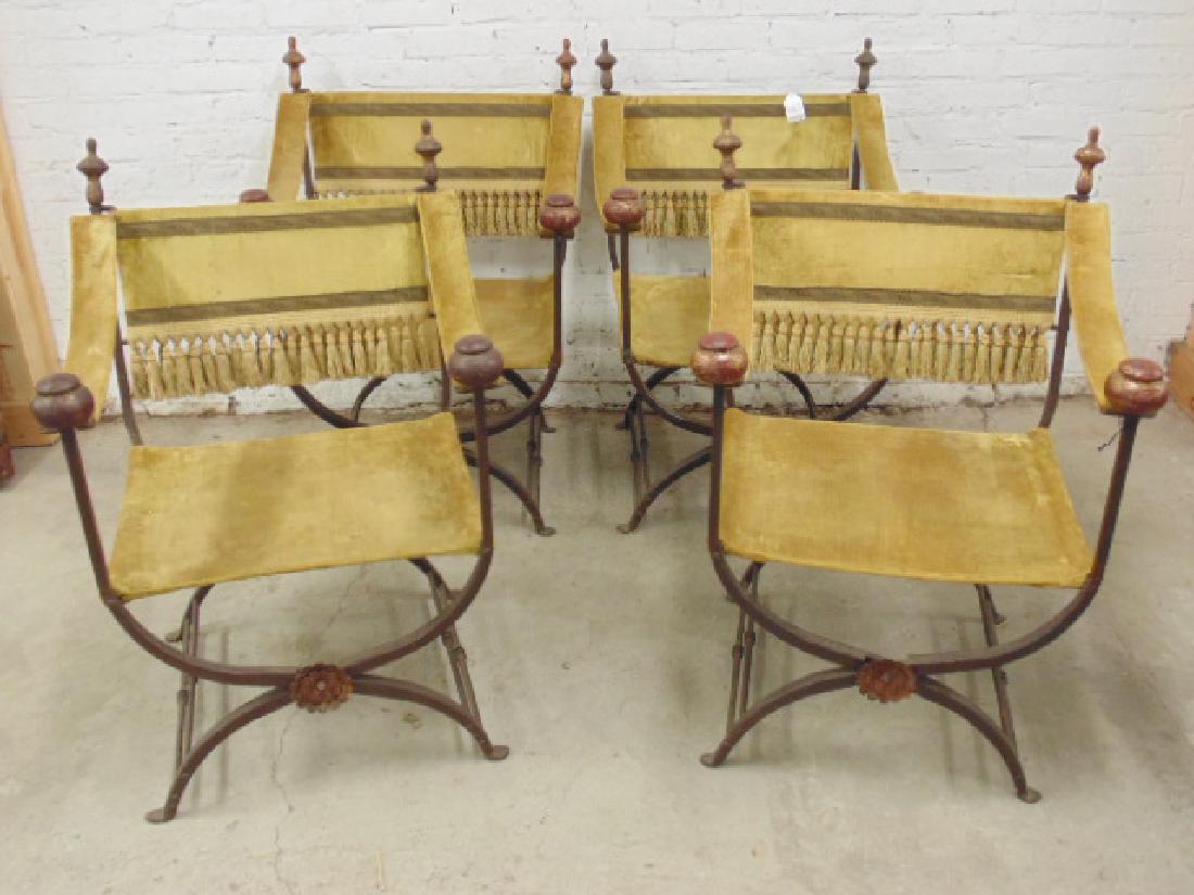 Set of 4 Savonarola form armchairs, Colt (1 of 10)