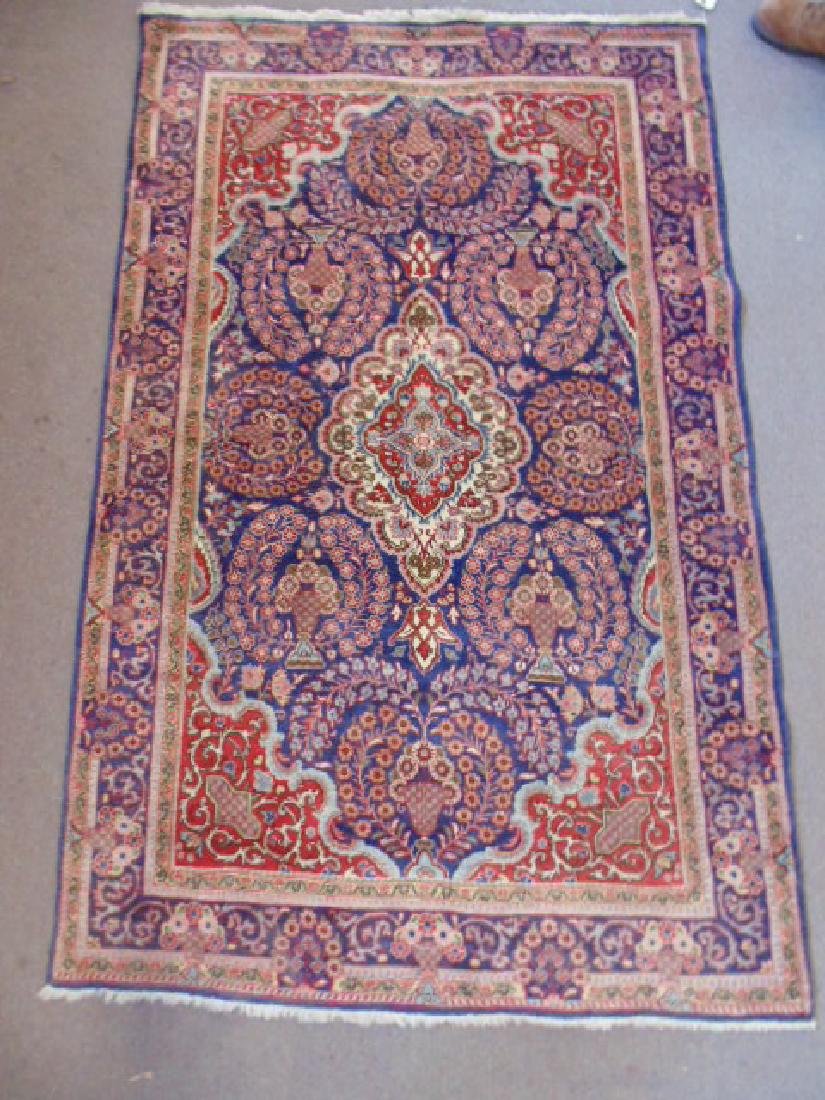 Persian scatter rug, blue, red (1 of 4)