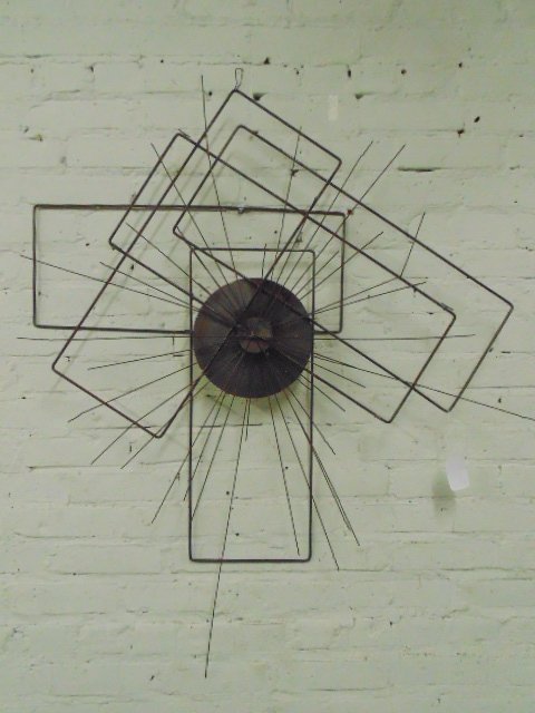 Mid Century steel sculpture, by J. Stillman, ': Mid Century steel wall sculpture, signed J. Stillman, '68, NYC, 45" by 38"