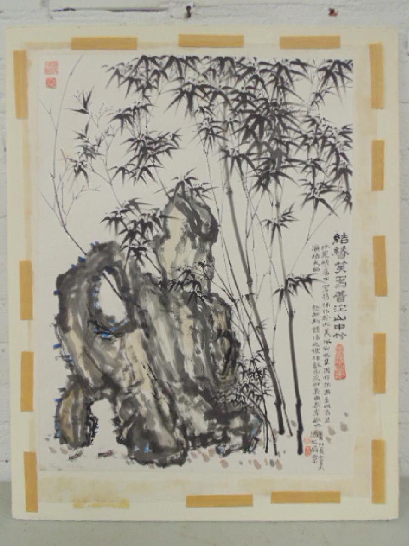 Chinese watercolor bamboo & crickets (1 of 8)