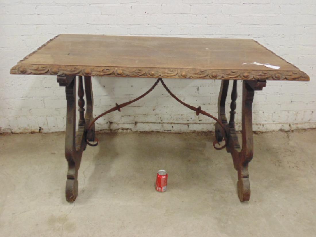 Spanish, carved walnut table (1 of 6)