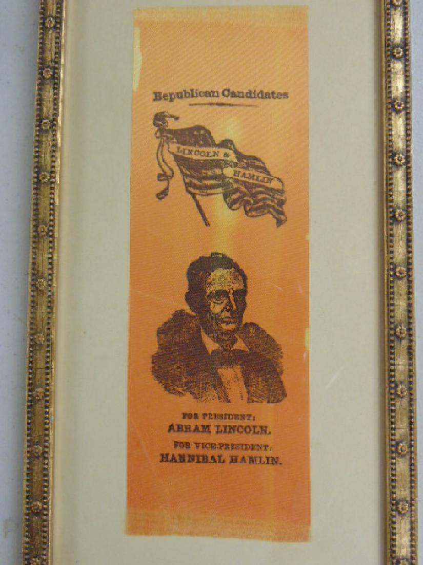 President Lincoln & Vice-president H. Hamlin ribbon (1 of 5)