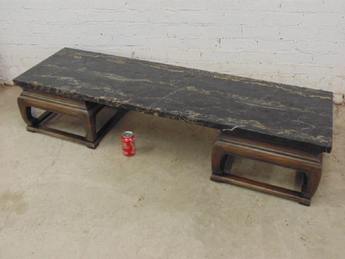 Baker marble top Asian style coffee table (1 of 7)