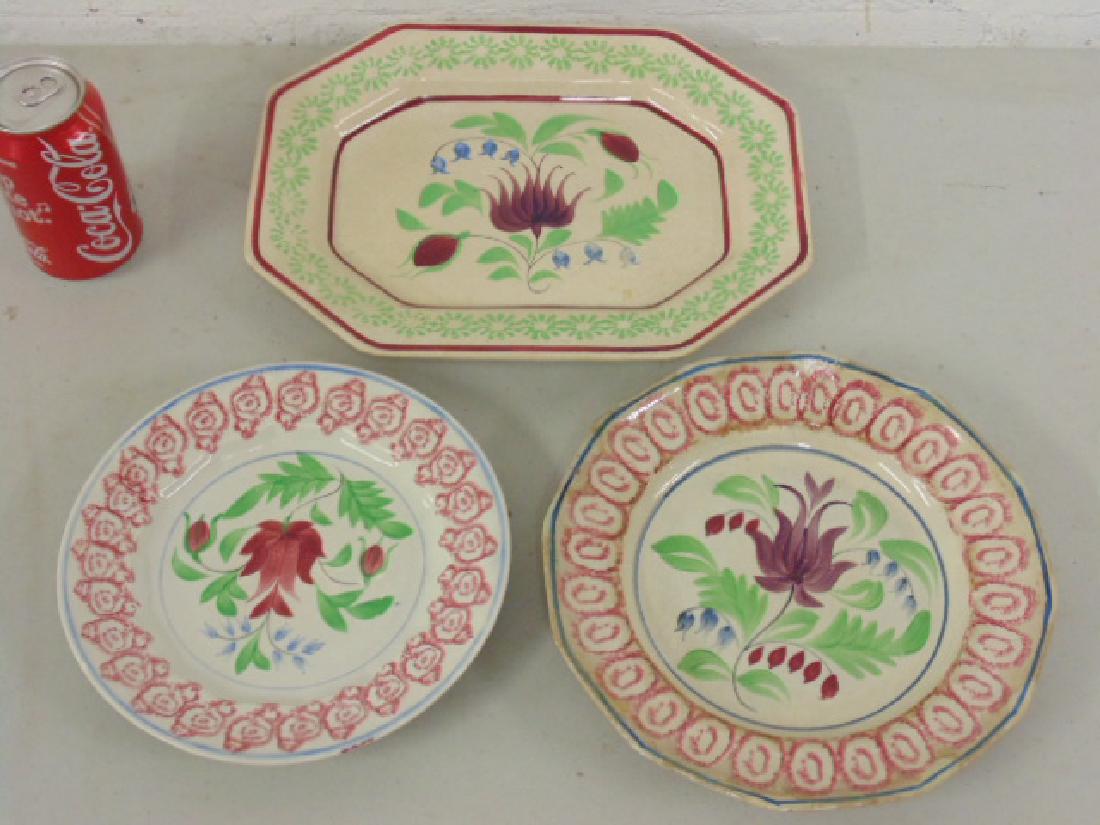 Lot Stick Spatter, serving platter & 2 plates (1 of 5)