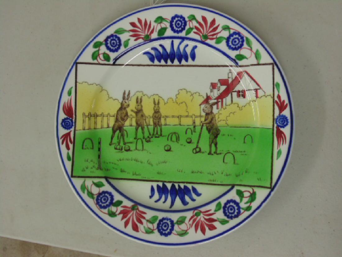 Stick Spatter rabbit plate, croquet (1 of 5)