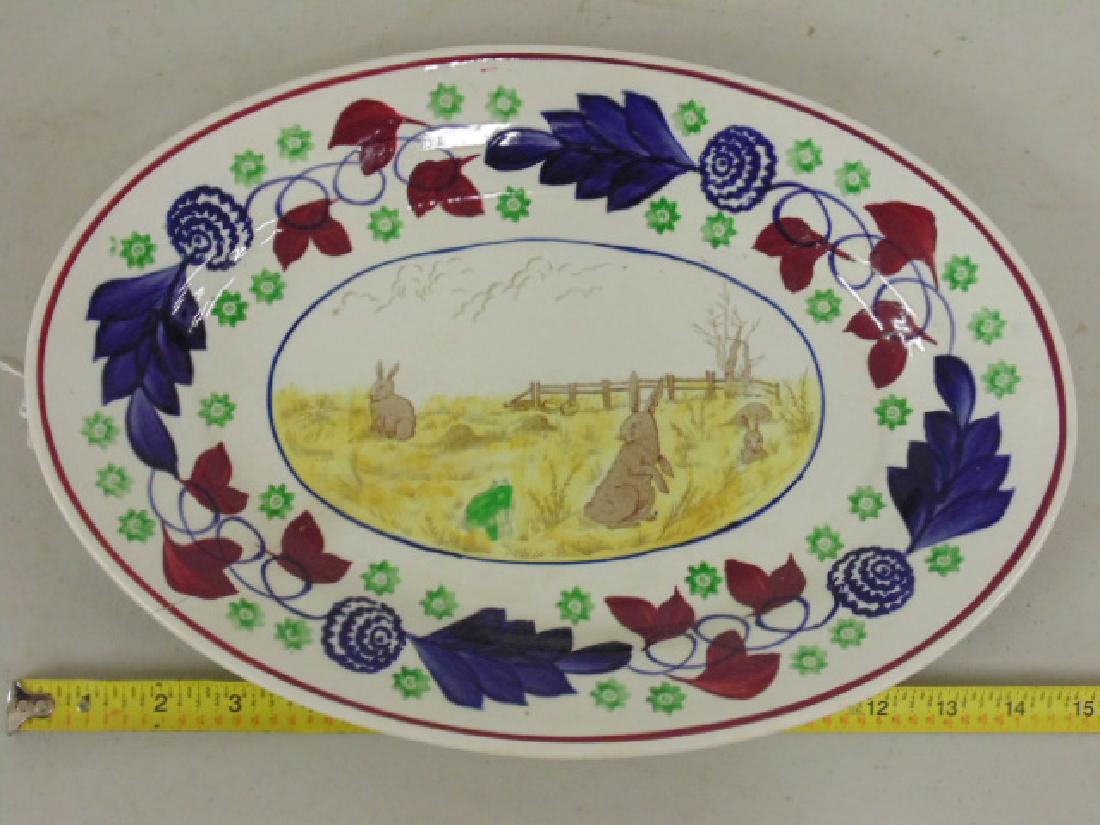 Stick Spatter rabbit oval serving dish (1 of 5)