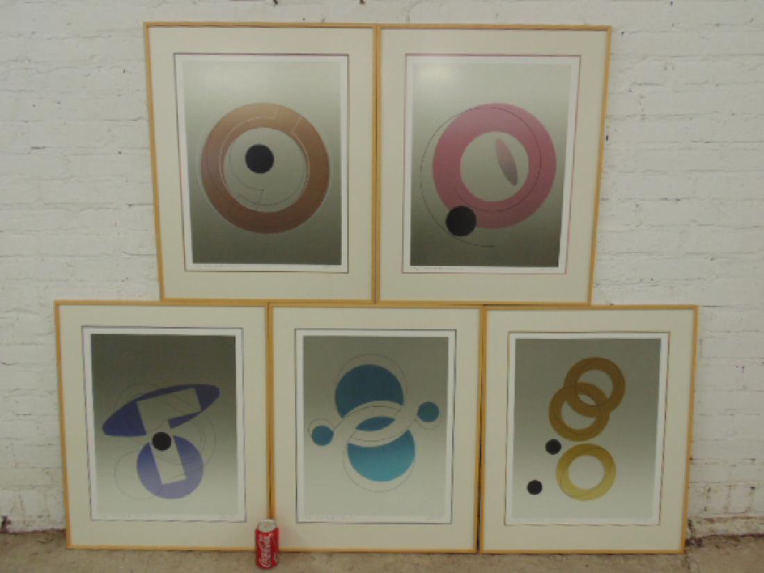 Lot of 5 Asian lithographs signed "Kuya" (1 of 10)