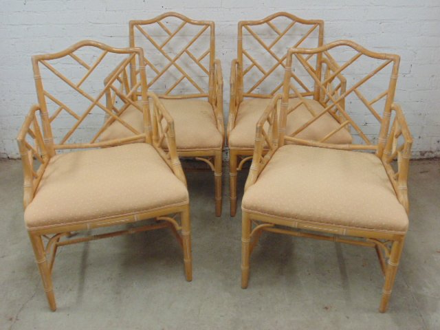 4 faux bamboo arm chairs (1 of 6)