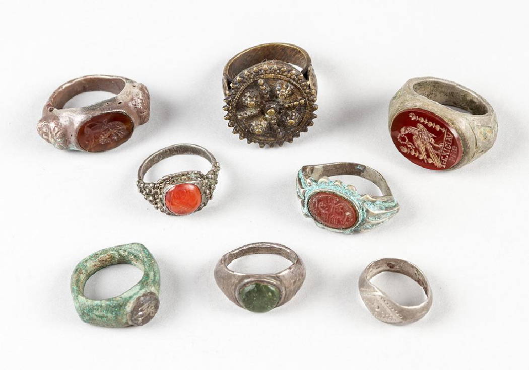 A Collection Of Eight Ancient And Later Rings