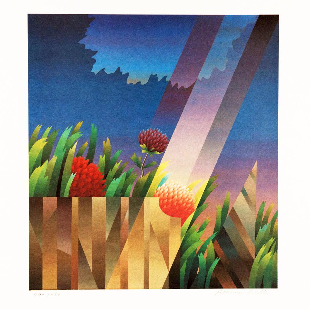Wolfgang Hutter (1928-2014)- Graphic: Wolfgang Hutter (1928-2014)- Graphic, fantastic still life lithography on paper, numbered 141/180, hand signed. 70x50cm