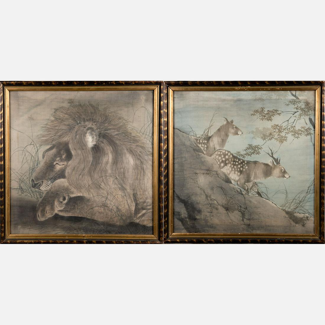 Two Chinese textile paintings (1 of 3)