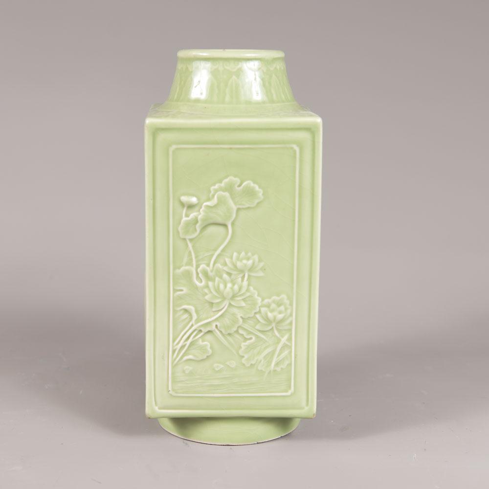Chinese celadon porcelain vase (1 of 3)