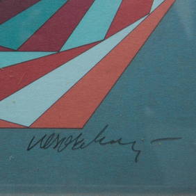 Victor  Vasarely ( 1906-1997)-Graphic (1 of 2)