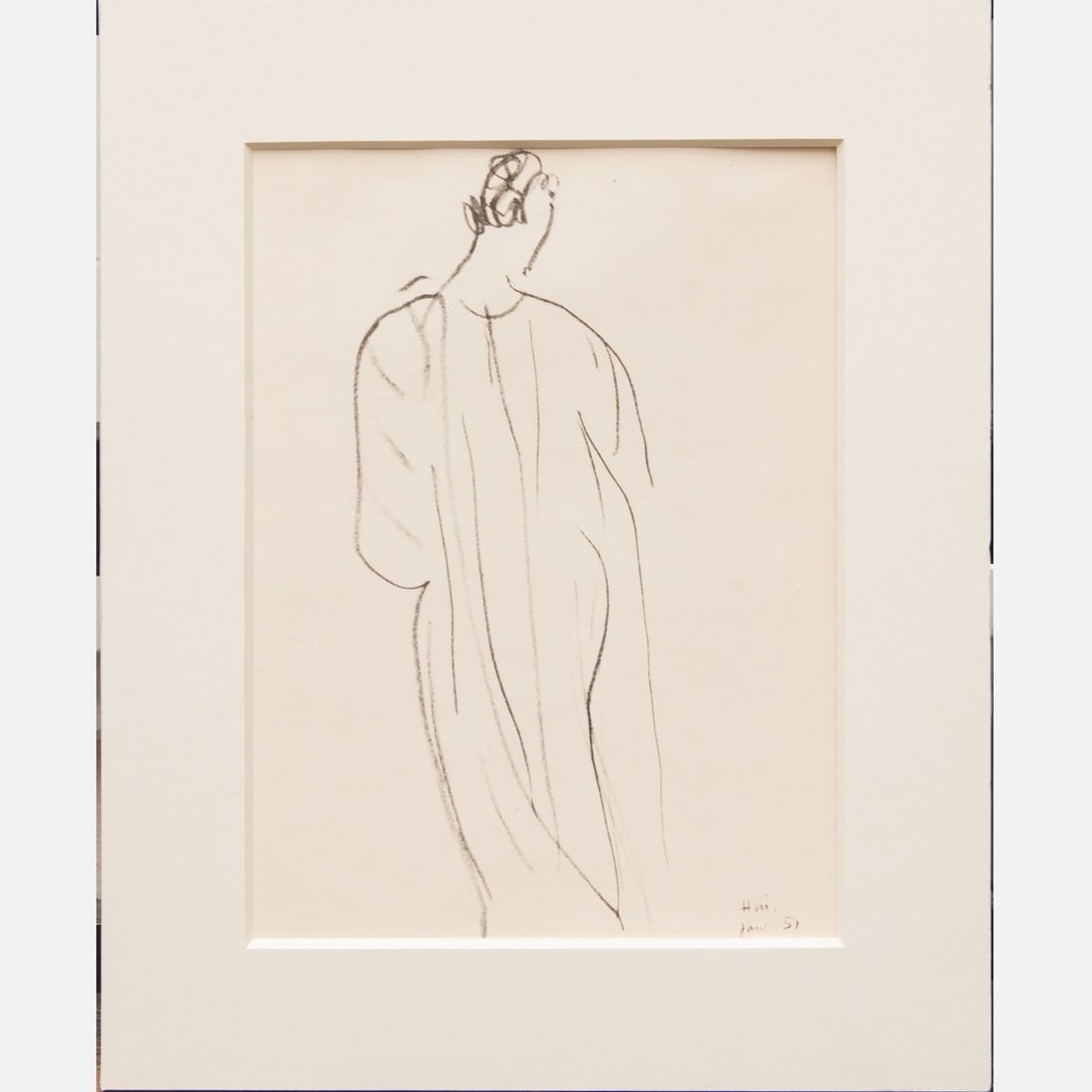 Henry Matisse (1869-1954) – Graphic: Henry Matisse (1869-1954) - Graphic, female back lithography on paper, Edition Murlot around 1960 on paper in passepartout, 24 x 18 cm.