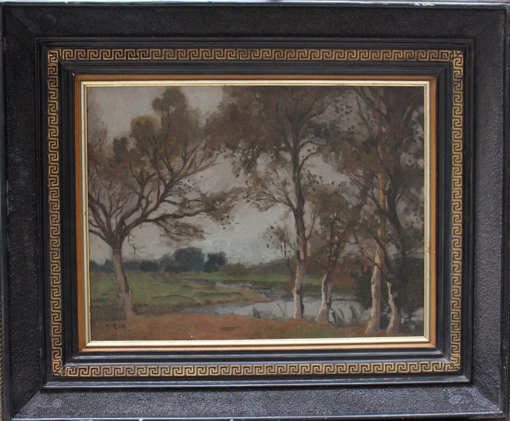 Alfred Zoff (1852-1927)-attributed, Landscape with (1 of 3)